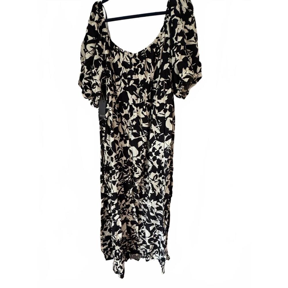 Stunning Black and Cream Floral Dress by Zoqui Womens plus 4x 7-124